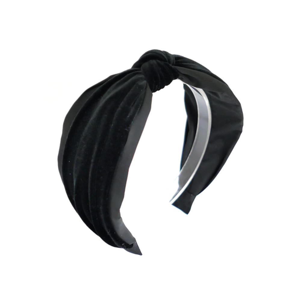 simple velvet hairband (black)