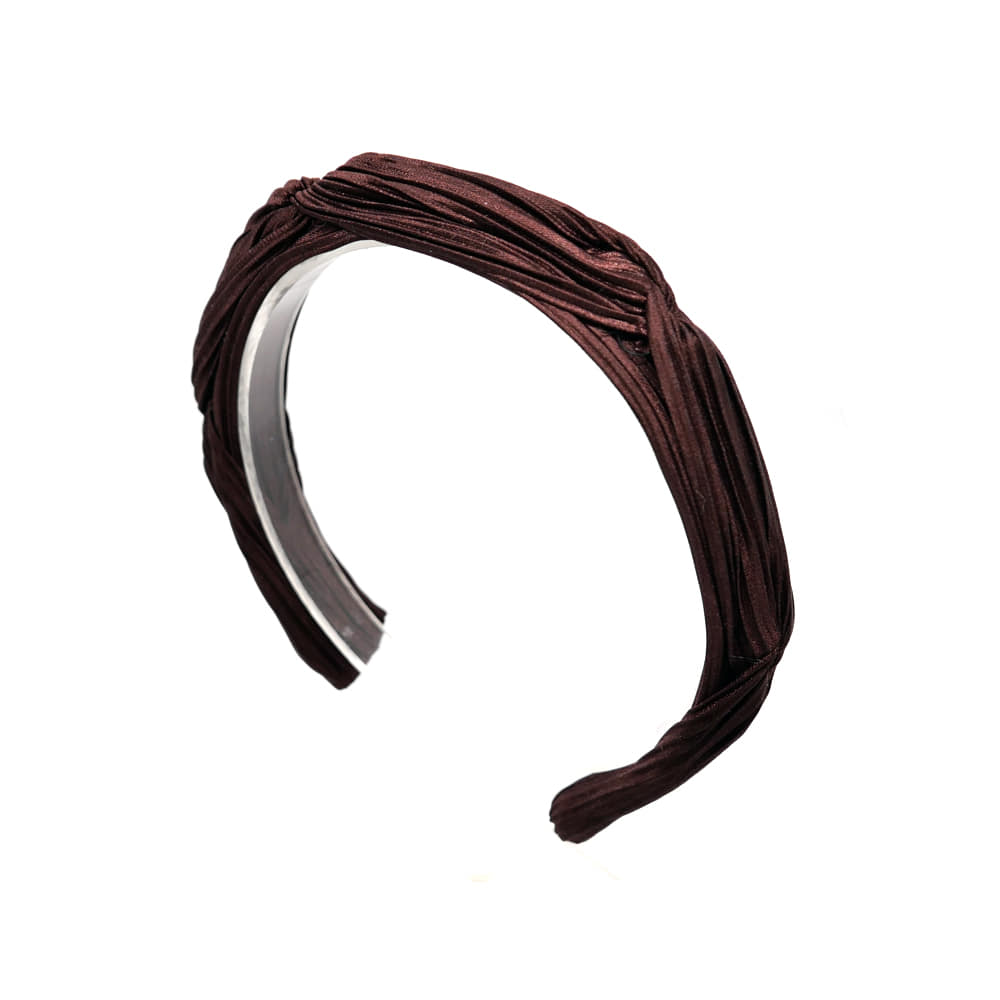 pleats point hairband (burgundy)