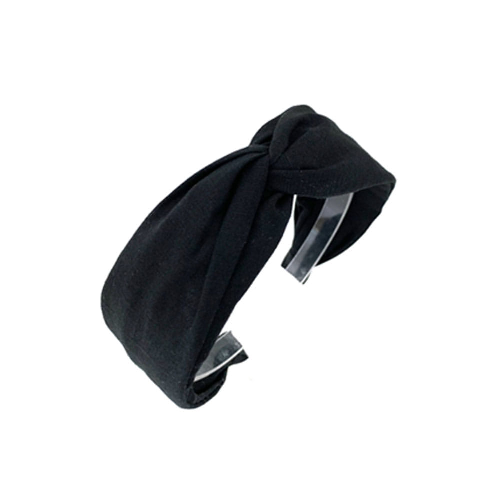 linen twist hairband (black)